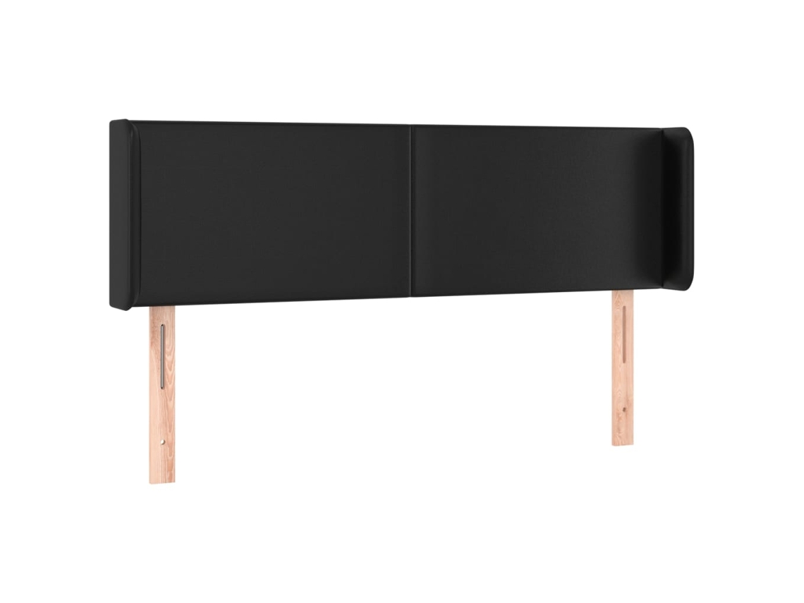 Headboard, Headboards Vidaxl Preto Couro Artificial (147 X 16 X 78/88 Cm)
