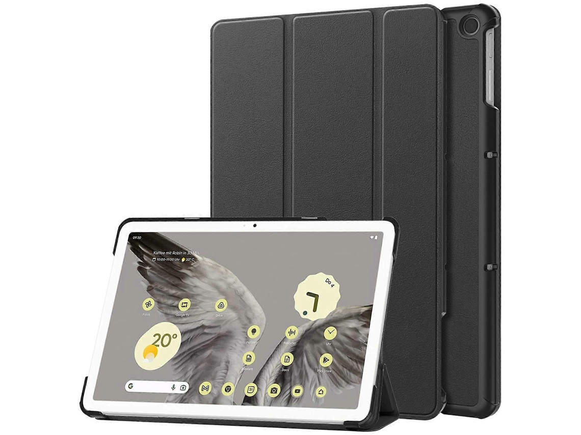 Capa de couro inteligente Custer Pure Color 3-fold para tablet Google Pixel Webake