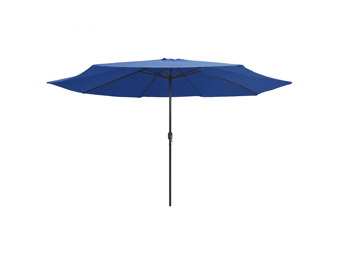Maison Exclusive - Guarda-sol De Jardim Com Poste De Metal 390 Cm Azul-ciano