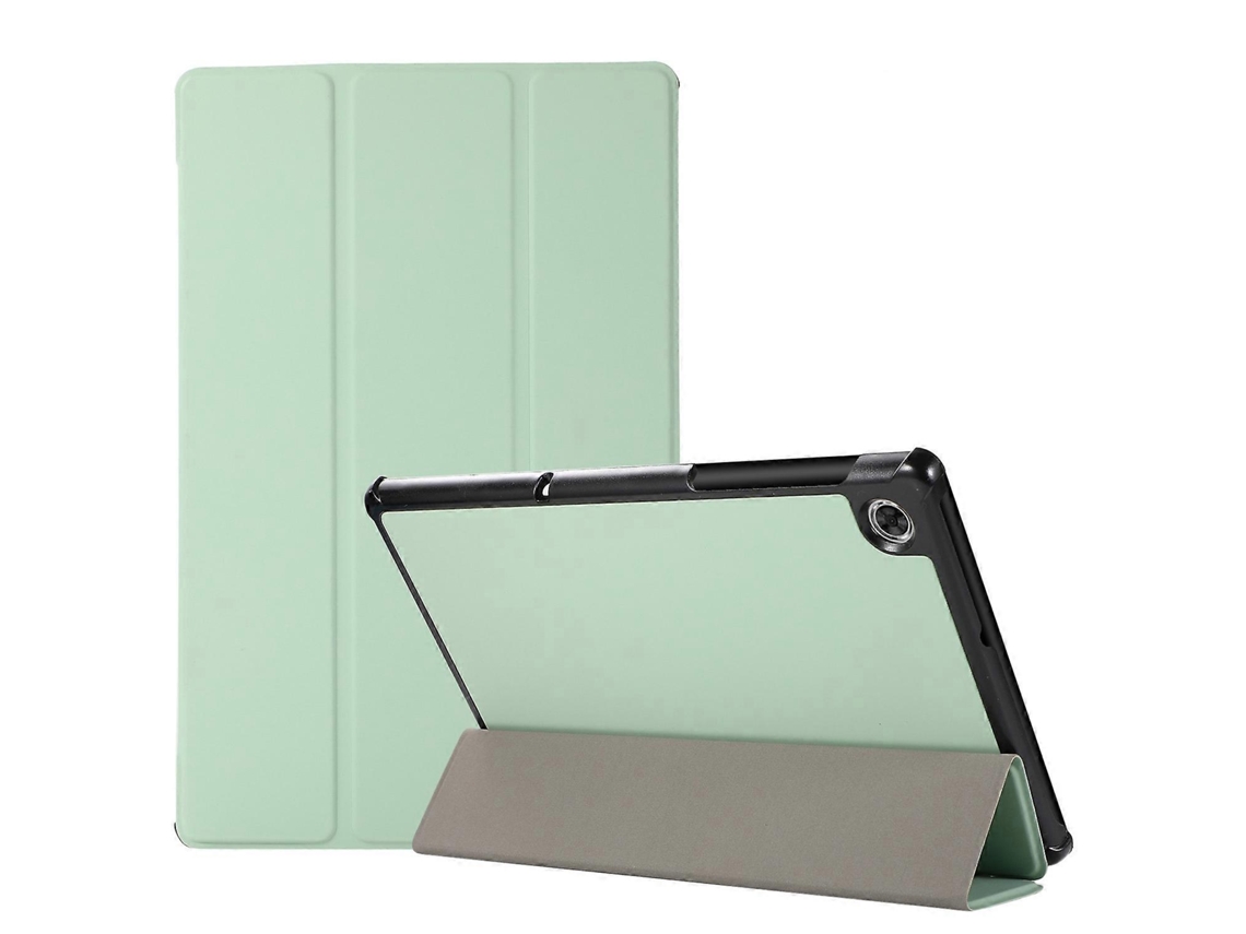 Capa Dobrável Em 3 Partes Com Textura De Couro, Formato Flip Horizontal Em Tpu + Couro Pu Com Suporte Para Lenovo M10 Plus
