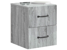 Gabinete de Canto Montado na Parede 2 Pcs Sonoma Cinzento MAISON EXCLUSIVE