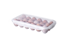 Recipiente para Ovos 18 Compartimentos Anti shock Transparente Organizador de Armazenamento para Geladeira | S/MARCA