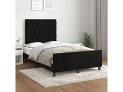 Vidaxl Estrutura De Cama Sem Colchão 120x190 Cm Veludo Preto