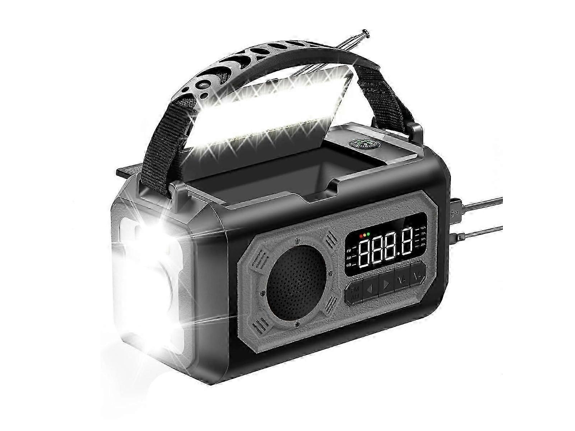 Rádio Meteorológico De Emergência 12000mah, Rádio De Manivela, Rádio Solar Am/fm/rádio Portátil Com Lanterna, Novo Olysi Shop