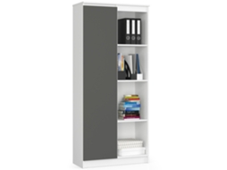 Estante R80 1d 4p Branco/cinza 180x80x35cm