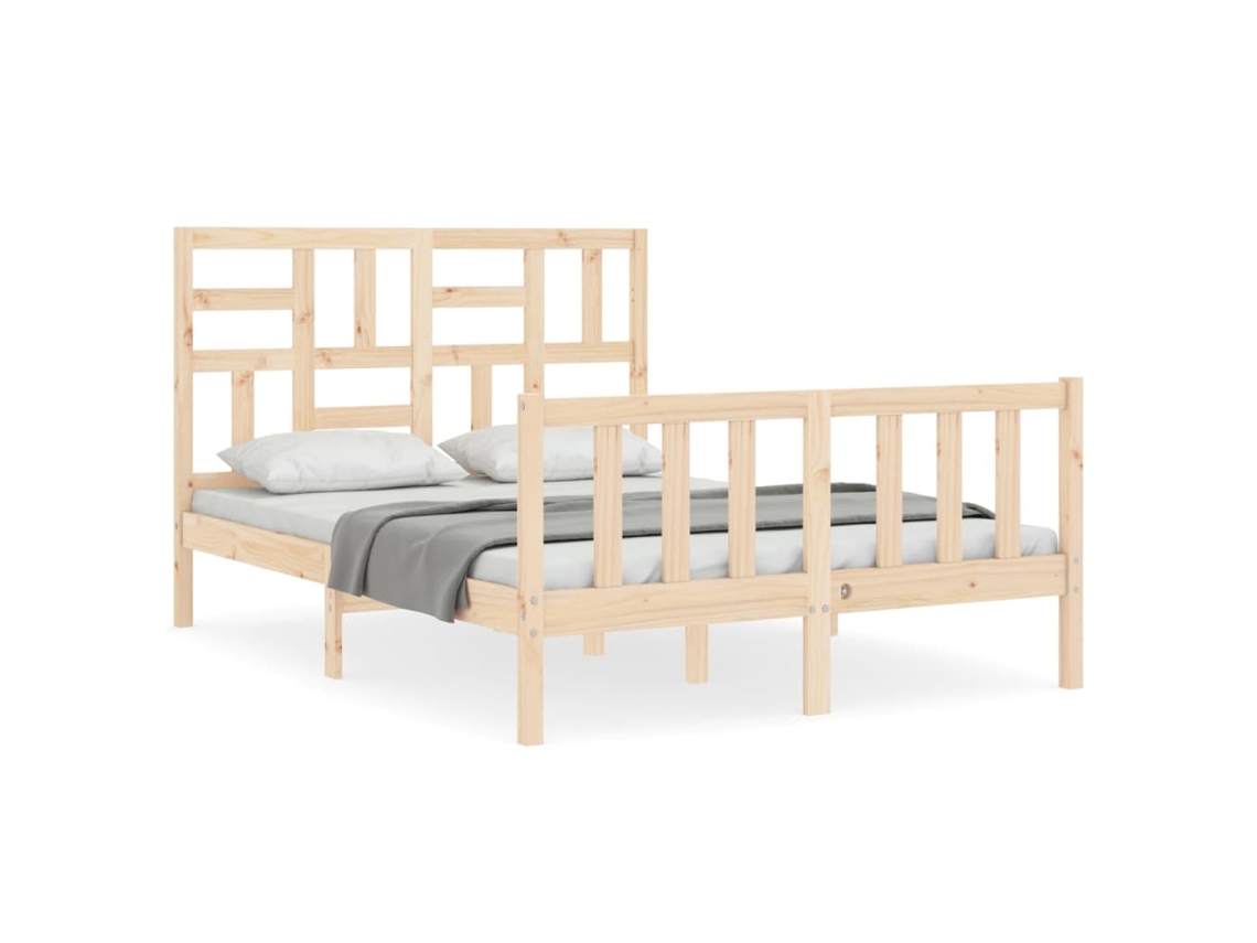 Cama Sem Colchão 140x200 Cm Madeira de Pinho Maciça MAISON EXCLUSIVE
