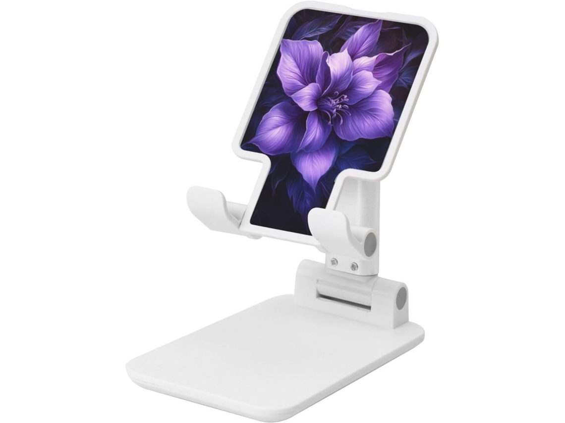 Suporte Dobrável Para Celular Com Altura E Ângulo Ajustáveis, Compatível Com Todos Os Smartphones Estampa De Flores