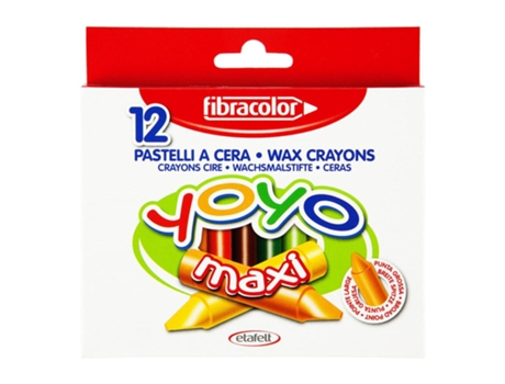 Lapis Cera Yoyo Maxi Ponta Grossa C/12 FIBRCOLOR
