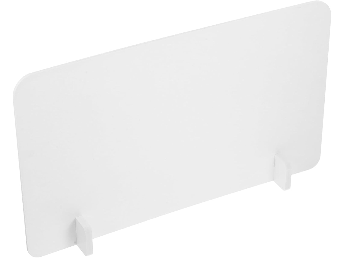 Divisória De Mesa Estudantil Em Pvc Branco, 1 Conjunto