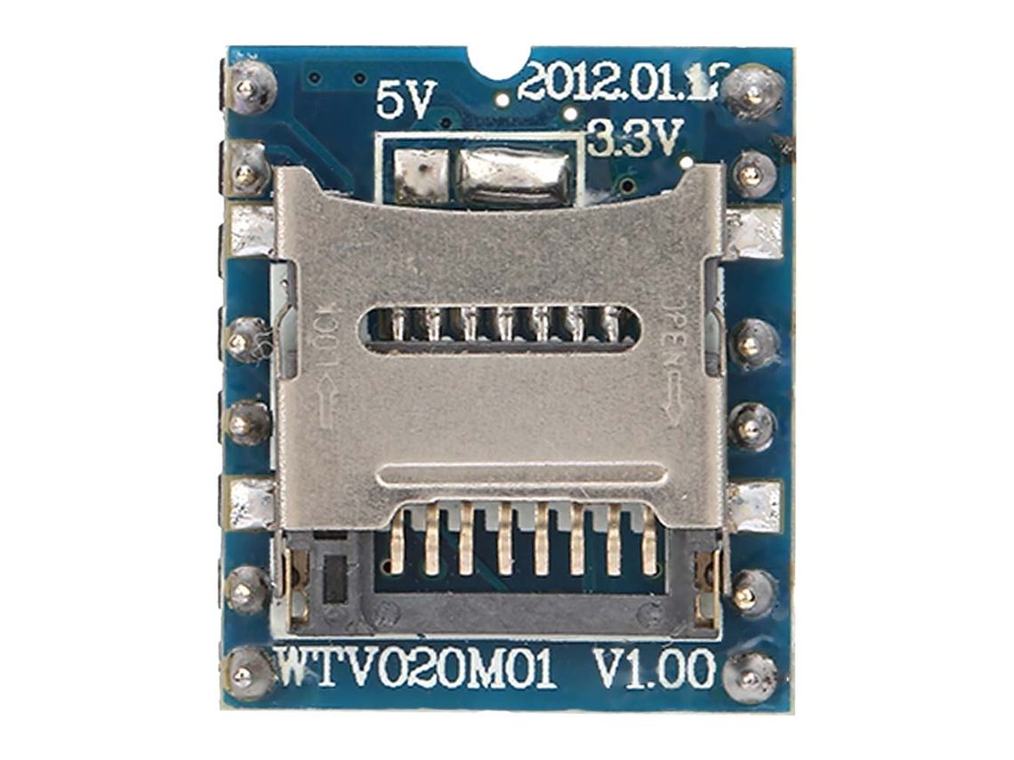 Módulo de Áudio Mp3 Wtv020‑sd Cartão de Memória Mini para Pic