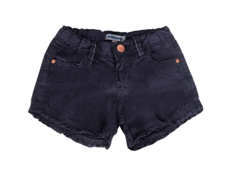 Bermuda Abery Rose Infantil com Bolsos: Dois bolsos abertos na frente e dois atrás. Azul (3/4)