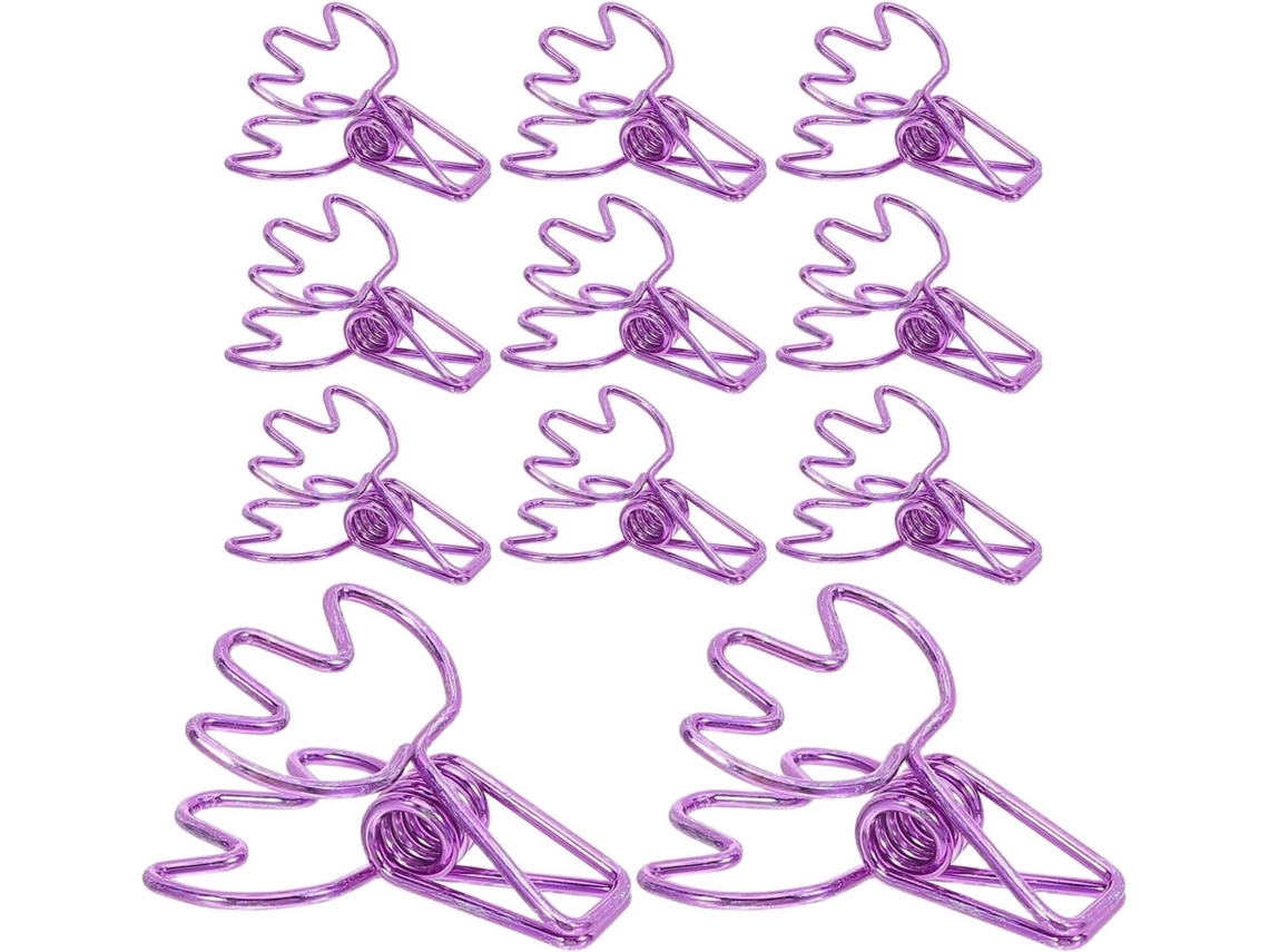 Clips De Metal Roxo Homoyoyo Em Formato Montanha, Pacote Com 50 Unidades, Para Organizar Papéis, Documentos E Contas No