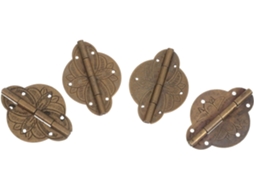 Dobradiças Childweet Em Latão Antigo, 4 Peças, 42x31mm, Dobradiças Decorativas Para Caixa De Joias, Gaveta De Armário