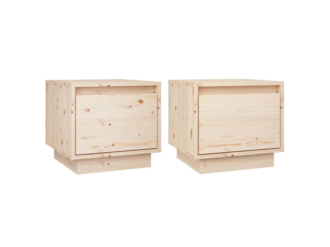 Conjunto de mesa cabeceira MAISON EXCLUSIVE Madeira de Pinho Maciça 35x34x32 cm