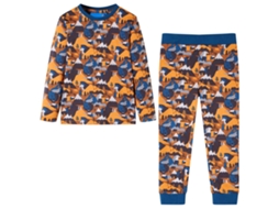 Pijama De Manga Comprida Para Criança Conhaque 116