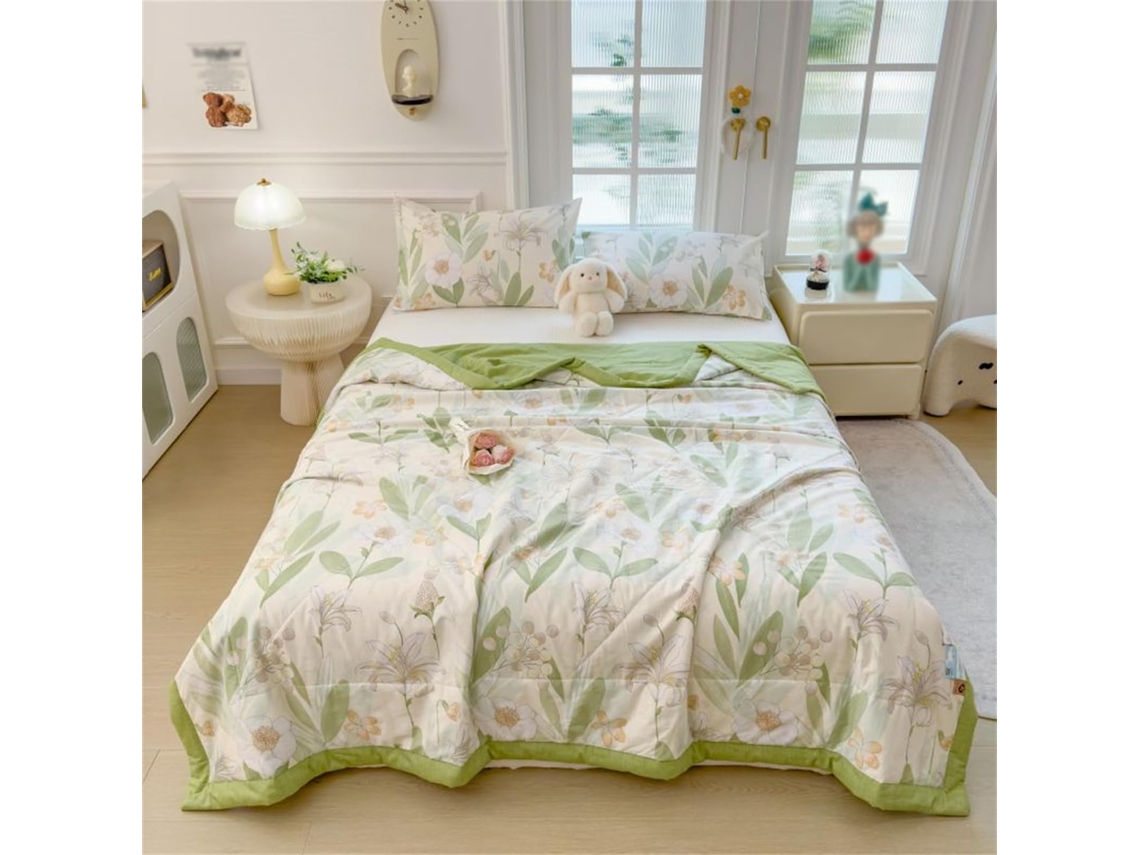 Colcha Acolchoada Fansu 3 5 Tog Capa de Cama Edredom para Ar Condicionado Enchimento Algodão Sofá com Estampa
