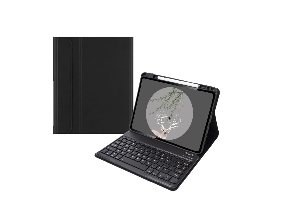 Elysve Capa Com Teclado Bluetooth Magnético Para Xiaomi Pad 5/5pro 11 Polegadas, Cor Preta