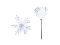 Laxiscreed Árvore De Natal Prateada Com Decoração Floral De 22cm Em Tecido