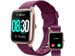 Smart Watch Atende/Faz Chamadas Relógios À Prova DÁgua Ip68 Roxo Escuro