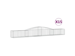 Gabion Basket, Gabion Baskets Vidaxl Prateado Ferro (400 X 50 X 40/60 Cm)