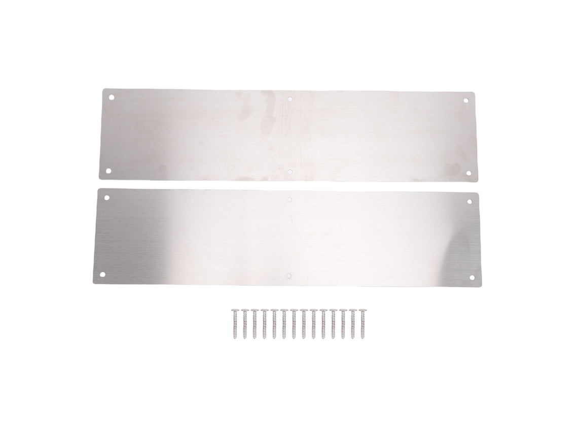 Laxiscreed Conjunto De Placas De Proteção Em Aço Inox Para Portas, Compatível Com Painéis Internos E Externos
