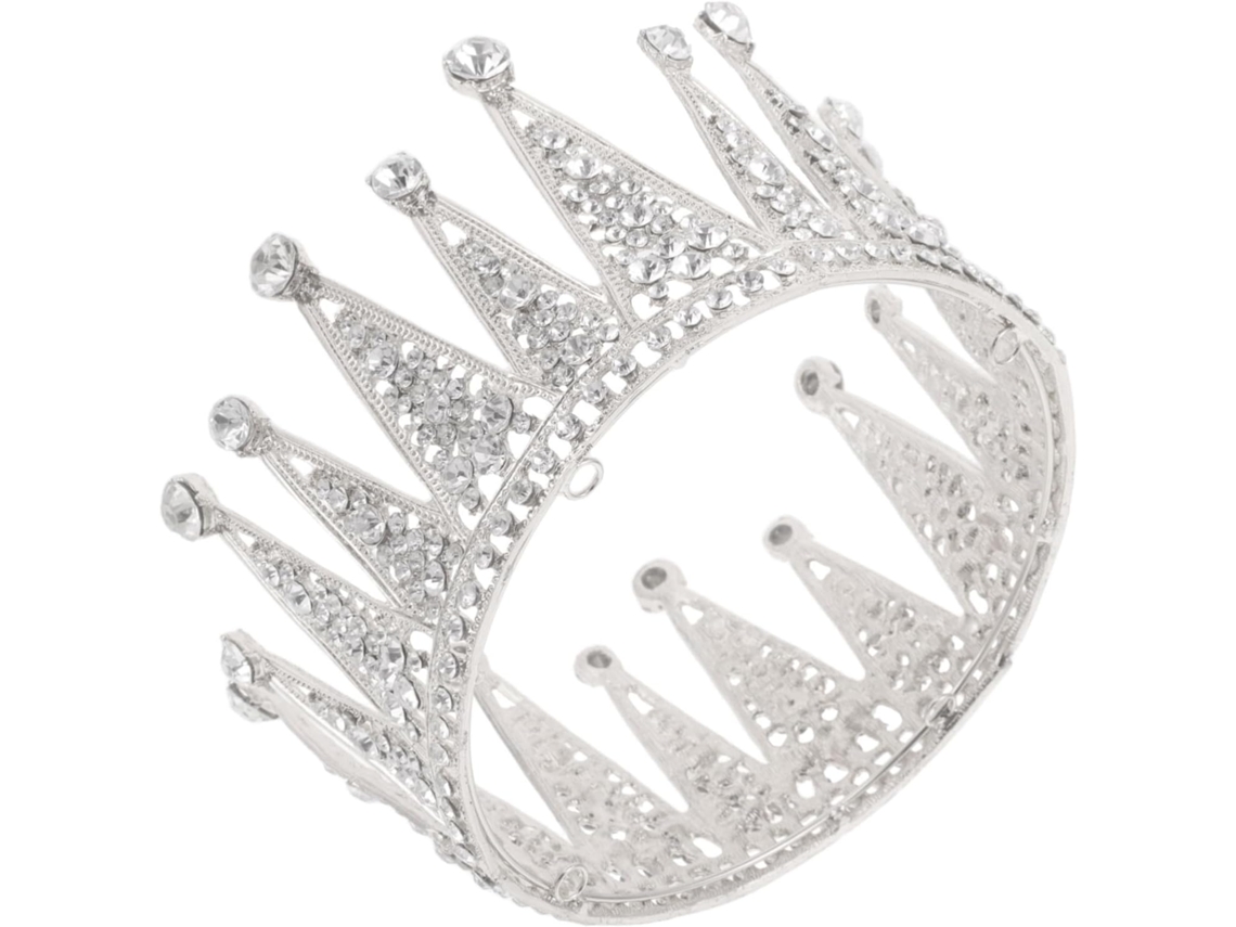 Tiara De Noiva Com Coroa De Cristal E Strass Para Princesa