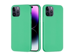 Capa De Silicone Para Iphone 14 Pro - Cor Sólida, Proteção Fina E Antiaderente - Verde