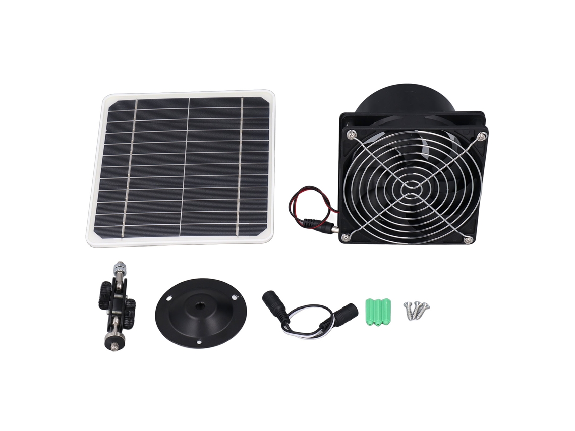 Ventoinha Solar 6,5 Polegadas 50w 12v para Canos Redondos