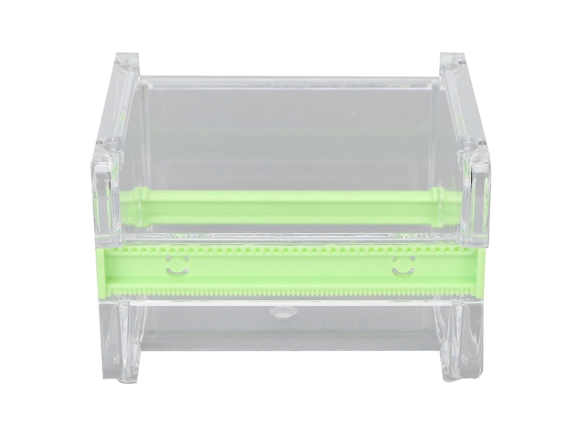 Dispensador De Fita Adesiva Transparente Com Cortador Multiuso E Suporte Visível Para Fita Em Rolo, Ideal Para Casa, Escritório E Escola (verde)