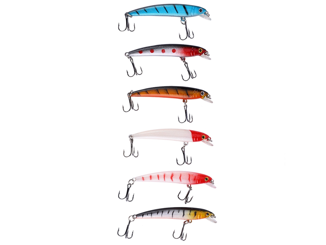 Lure Hard Bait (built-in Steel Balls, Bionic Long Casting) Short Tongue Minnow Qingfeng Six-pack Lures
