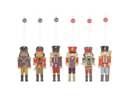 Conjunto De 6 Pingentes De Árvore De Natal Com Design Criativo De Soldado De Nogueira Presente Perfeito Para As Festas De Fim De Ano. Hengjian