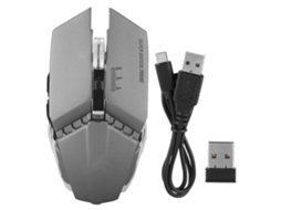 Mouse Gamer Mouse Gamer Mecânico Iluminado Silencioso Sem Fio Recarregável (modelo X11) (cinza Metálico)LAXISCREED (sem Fio Silencioso)