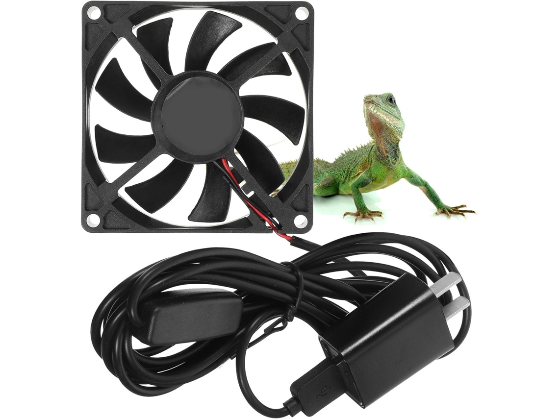 Ventilador de exaustão silencioso com temporizador USB para aquários paisagísticos.