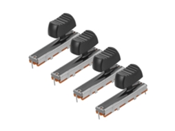 Potenciômetro Deslizante De Metal De 4 Peças Para Controle De Volume Estéreo Em Mesas De Mixagem.