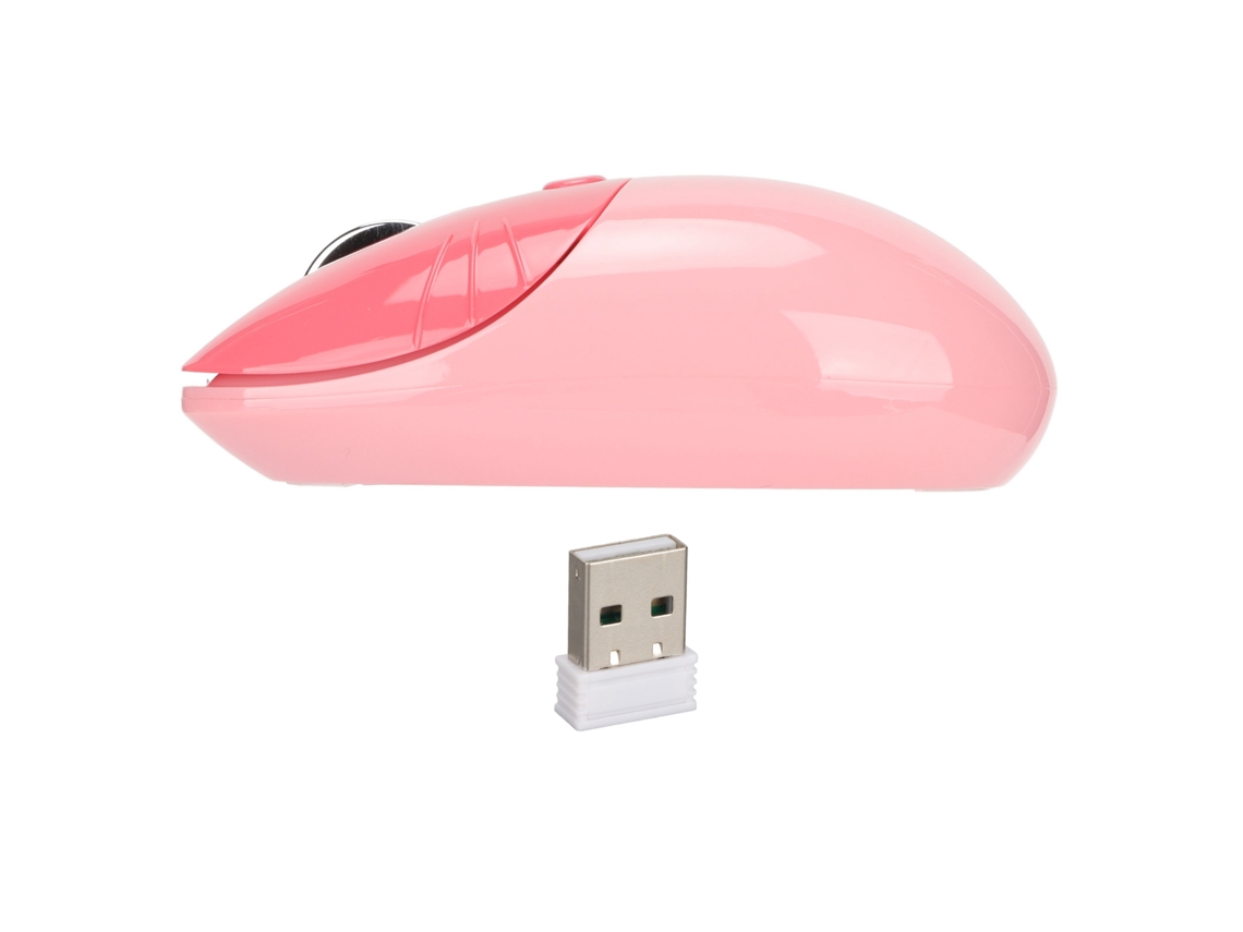 Baoj-2026novopata De Gato Cartoon Fofa Mouse Sem Fio 2.4g Rosa