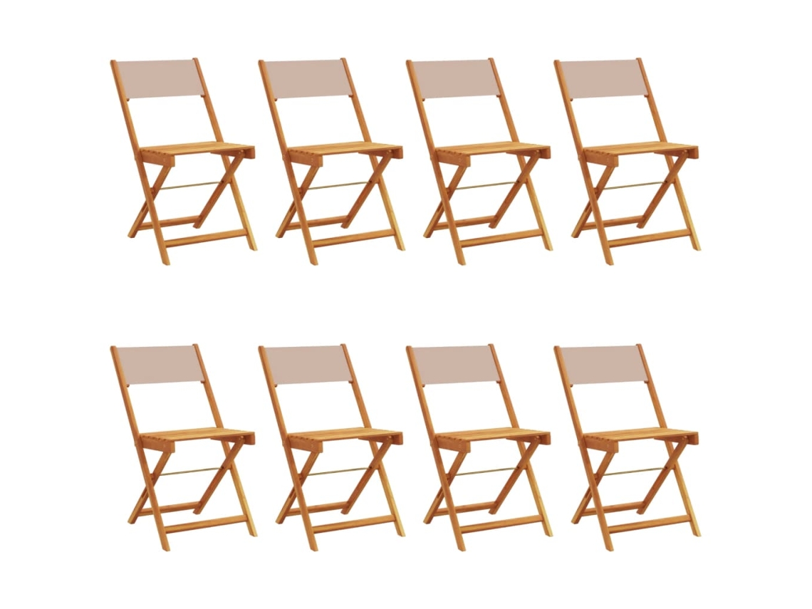 Folding Chair, Folding Chairs Vidaxl Cinzento-acastanhado Madeira (n/a)