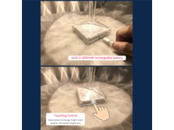 Lâmpada de Mesa de Diamante de Acrílico com Controle Tático 3 Cores e Brilho Ajustável Usb Recarregável
