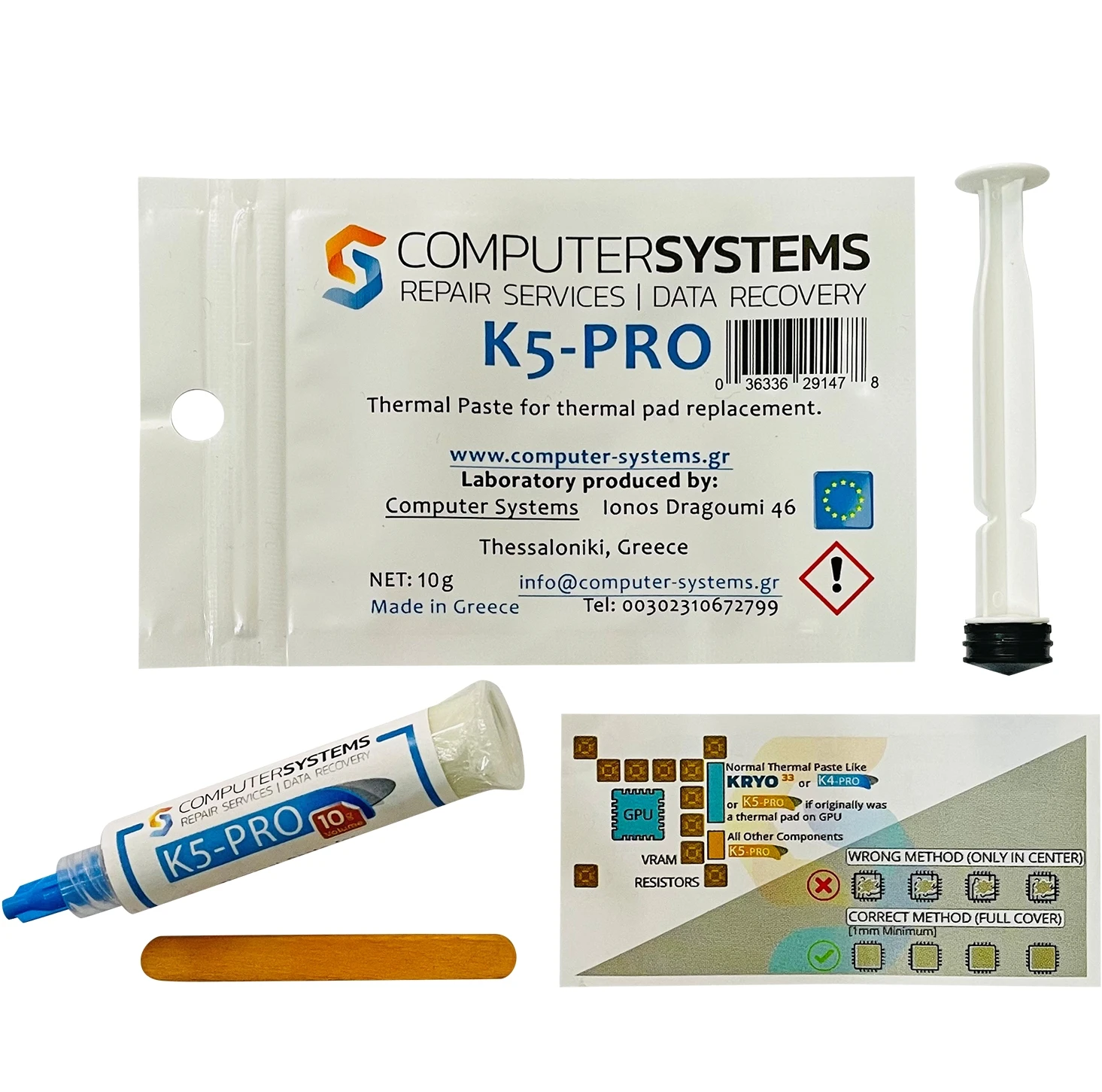 Pasta Térmica Viscosa de Seringa K5 Pro 10G para Substituição de Almofada Térmica Massa de Almofada Térmica Líquida