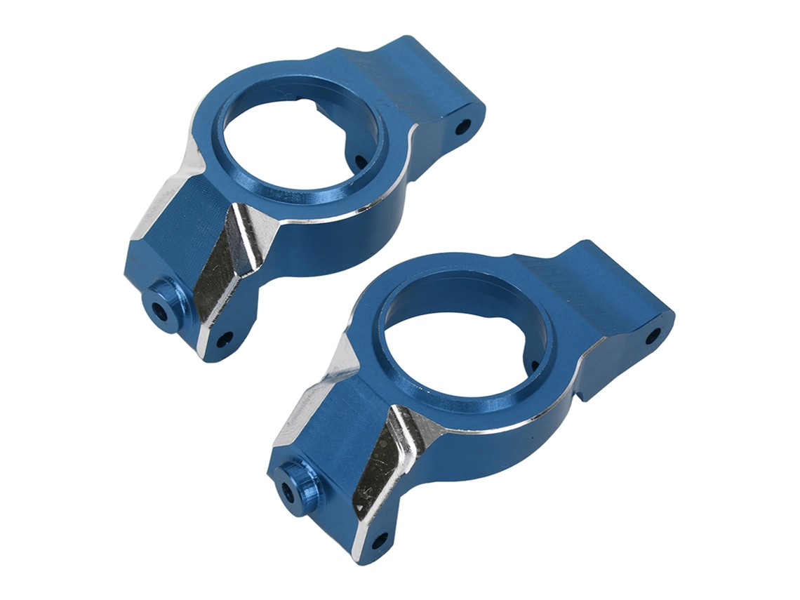 2 Peças Porta Cubo C De Alumínio Para Carro Rc Traxxas 1/5 Blocos De Direção De Alta Resistência Azul