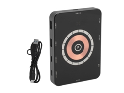 Aetheria hub Usb C Docking Station com Carregamento Sem Fio, Slot de Cartão e Expansão de Portas para Laptop