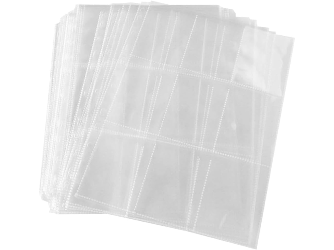 50 Feuilles De Pochettes D'album Photo Transparentes En Plastique Argenté - Protection Et Organization Des