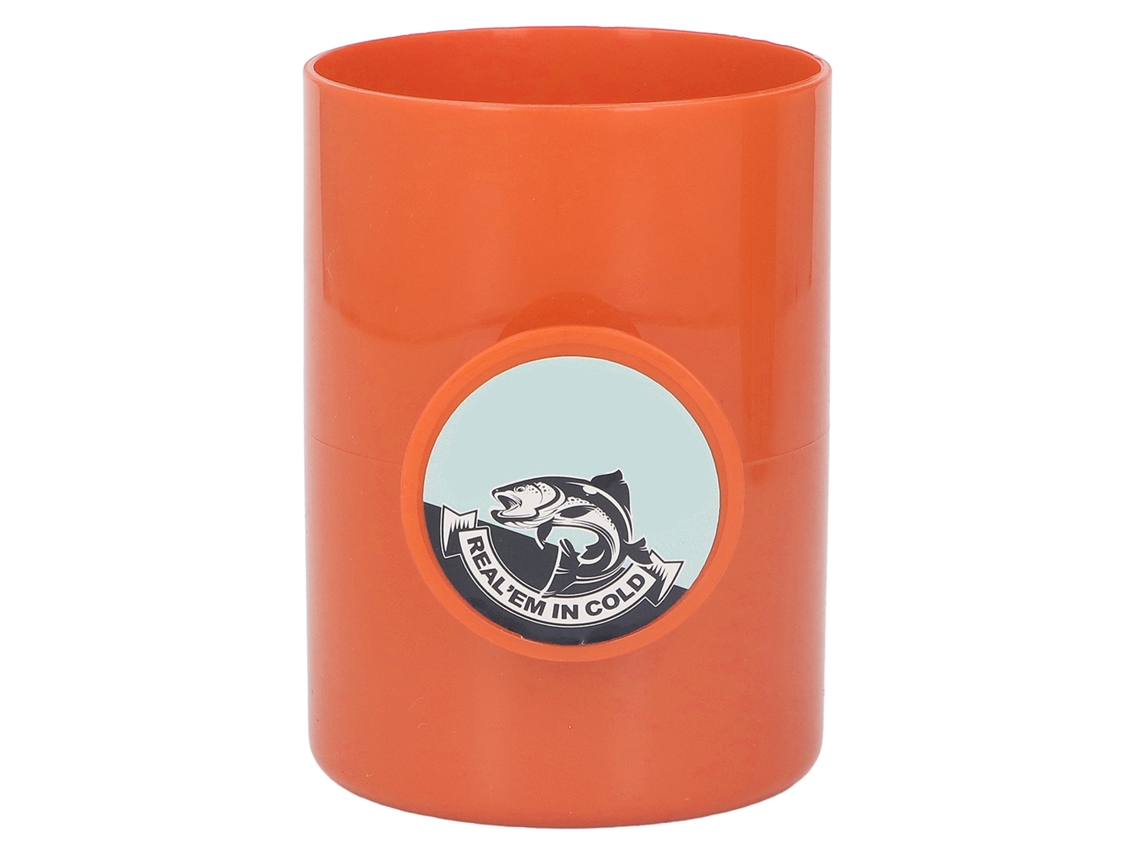 Refrigerador de Latas de Pesca com Molinete Laranja
