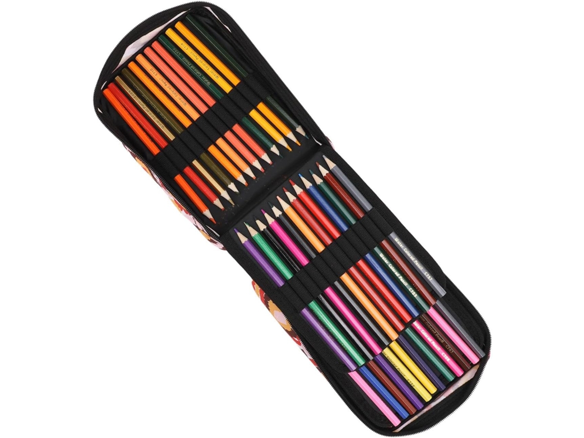 Conjunto de 72 Lápis de Cor para Pintura, Desenho e Sombreamento, com Estojo. SFUSHOS