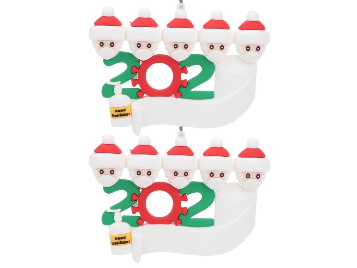 Laxiscreed Conjunto De Enfeites De Natal Pai Natal Com Mensagem De Bênção Para Árvore