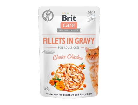 Alimento Humido para Gato BRIT CARE Filete de Frango com Molho 12 X 85 G