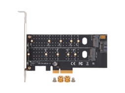 Adaptador M.2 Para Placa De Expansão Pcie Com Pcb Poroso Dual M.2 Pcie Para Dissipador De Calor De Ssd Nvme Sata
