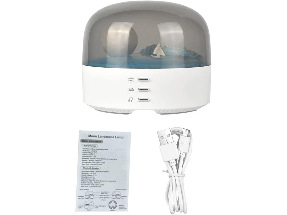 Luminária De Led Com Efeito Paisagem Lunar Bluetooth E Intensidade