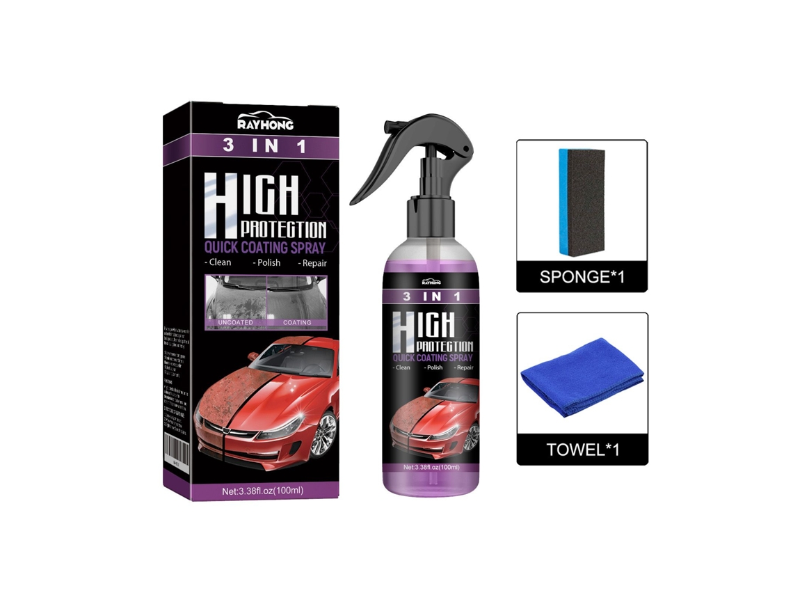 Kit De Spray De Pintura Para Carro Rápido De Alta Proteção 3 Em 1