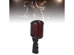 Aetheria microfone Dinâmico Cardióide Retro Ajustável para Palco Ktv Performance Preto