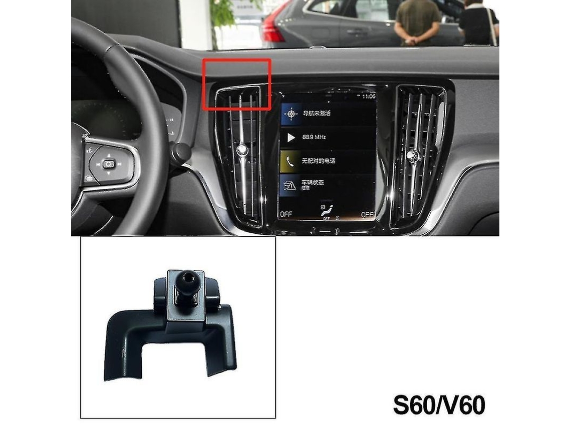 Suporte de Telefone YURU para carro, para Volvo, plástico, preto